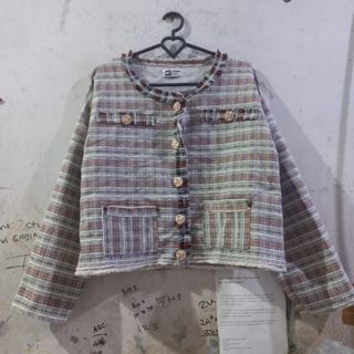 Tweed atasan blazer outer [new]