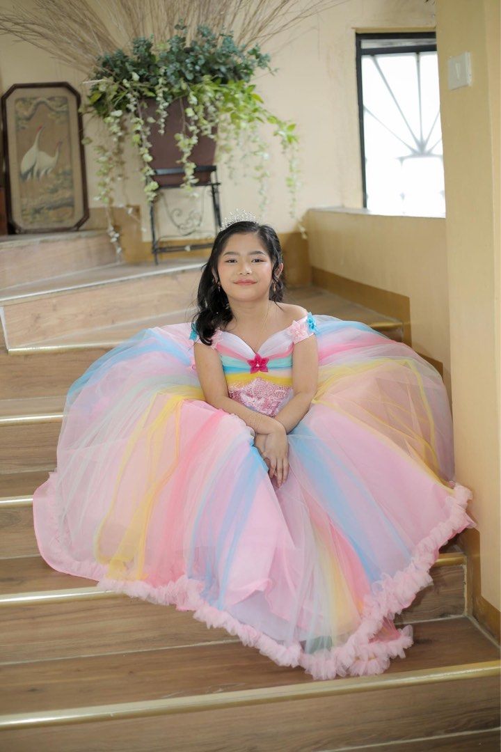Unicorn gown for best sale 7th birthday