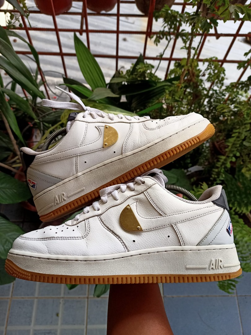 US 9 Nike Air Force 1 Low NBA White Grey Gum
