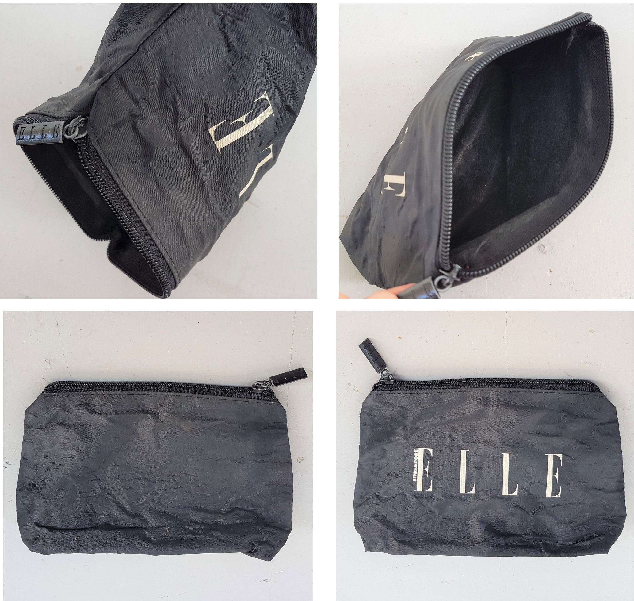 Versatile ELLE Pouch ELLE Bag ELLE Singapore Black Pouch Clutch Wallet Fanny Pack Utility Carrier Original Cool Designer Pack Fun Casual