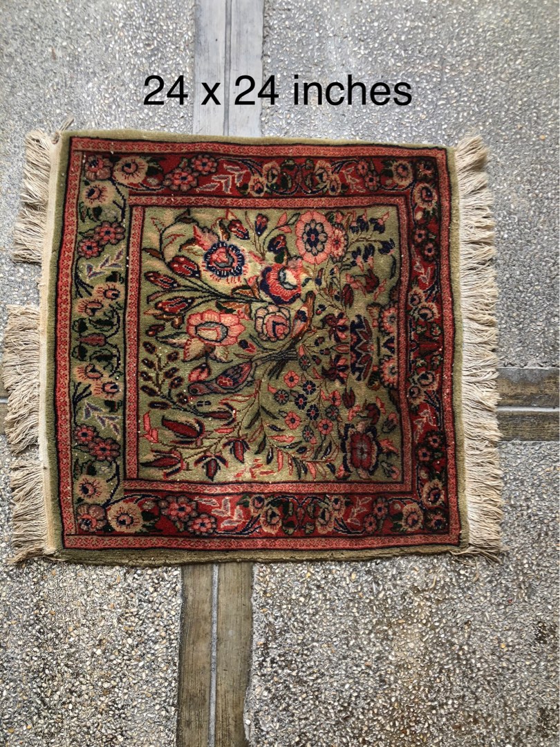 Vintage 24 x 24 inches Used Persian Rug as-is on Carousell