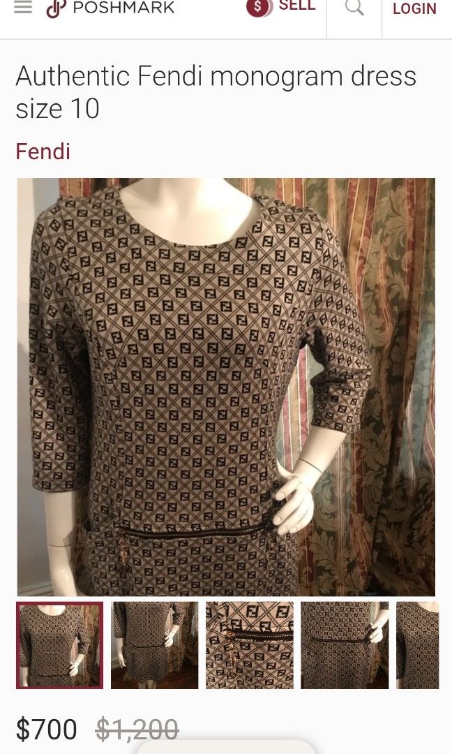 Fendi monogram dress replica clearance