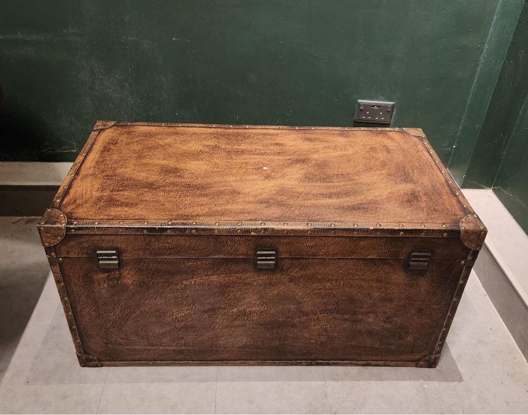 Vintage Wooden Chest Coffee Table with storage, Everything Else on