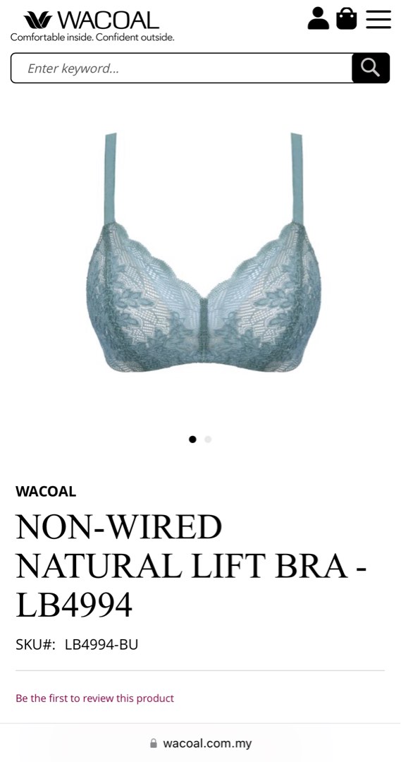 Wacoal Non-Wired Bra in Blue Lace #KEMASRAYA, Women's Fashion, New  Undergarments & Loungewear on Carousell