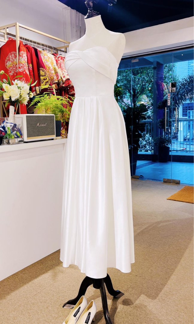 Casual midi wedding dress store