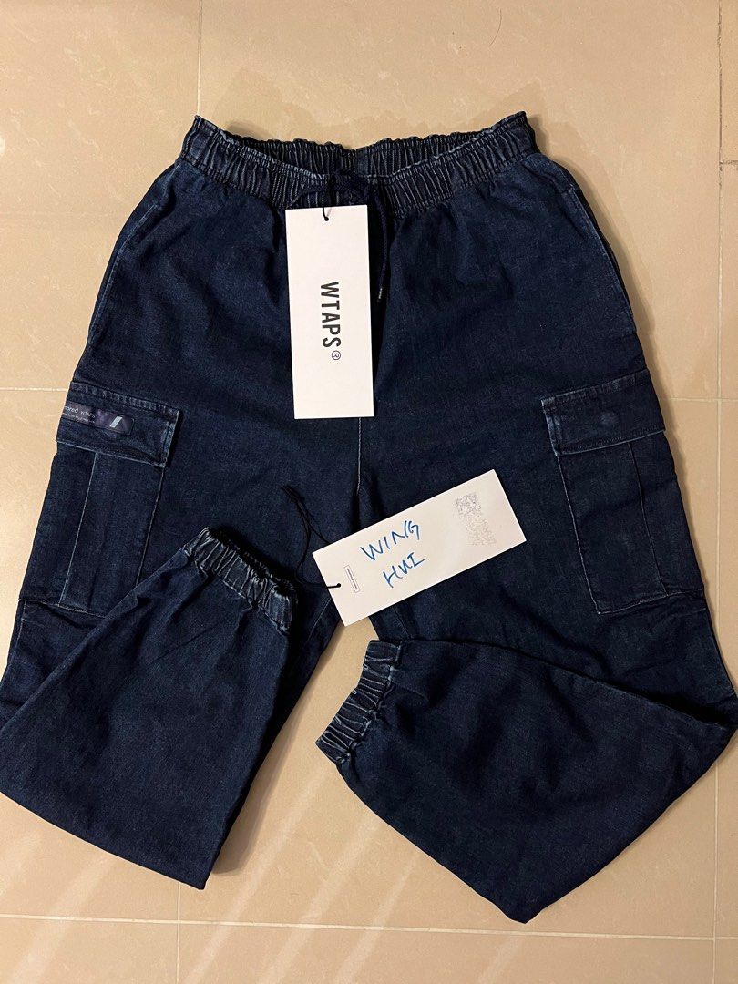 Wtaps gimmick denim indigo jungle stock shorts, 男裝, 褲＆半截裙
