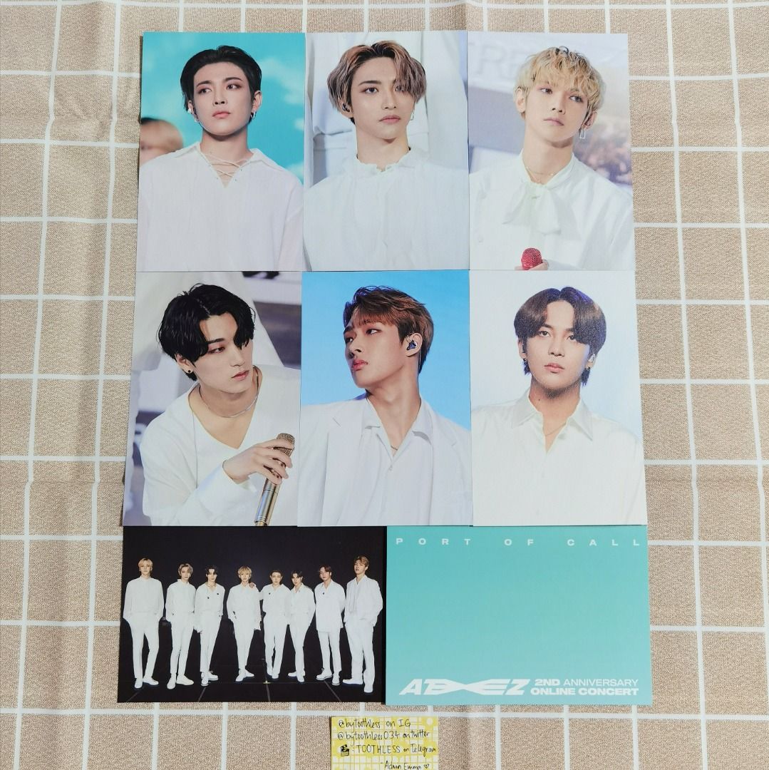 WTS / LFB ateez postcard MD from port of all 2nd anniversary online concert, Hobbies and Toys, Memorabilia and Collectibles, K-Wave on Carousell