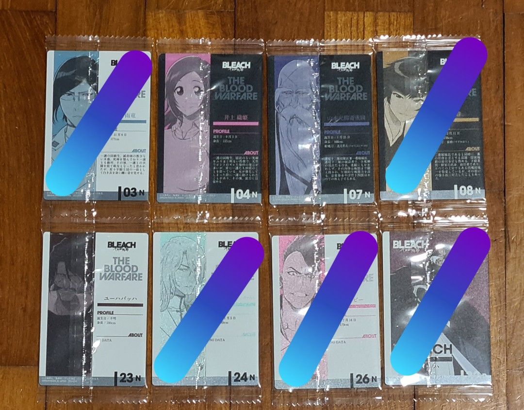 WTT Bleach Thousand Year Blood War TYBW Wafer Cards, Hobbies & Toys