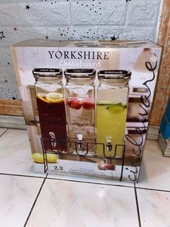 Yorkshire Chalkboard  Triple Beverage Dispenser