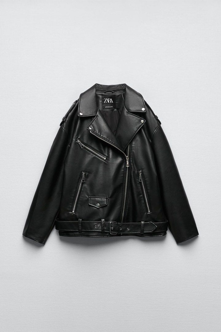 White leather jacket zara store