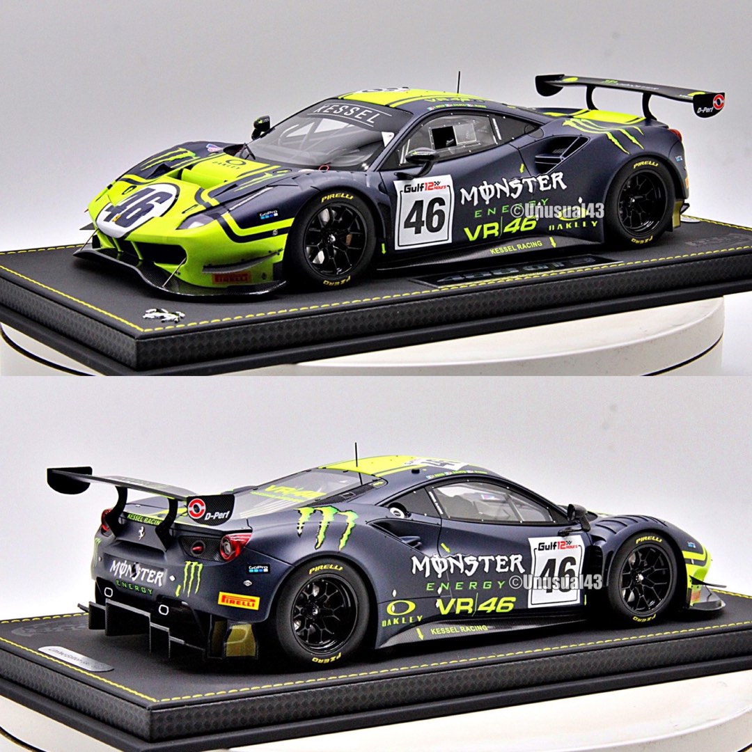 1/18 BBR Models Ferrari 488 GT3 Valentino Rossi Team Kessel