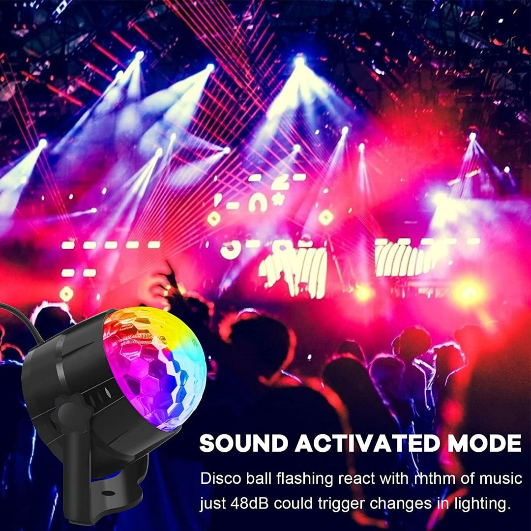 1321) DISCO LIGHT, JSDOIN SOUND ACTIVATED PARTY LIGHT WITH REMOTE CONTROL, DISCO BALL LIGHTS FOR