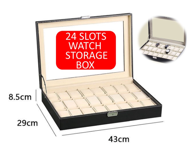 24 slot watch discount box