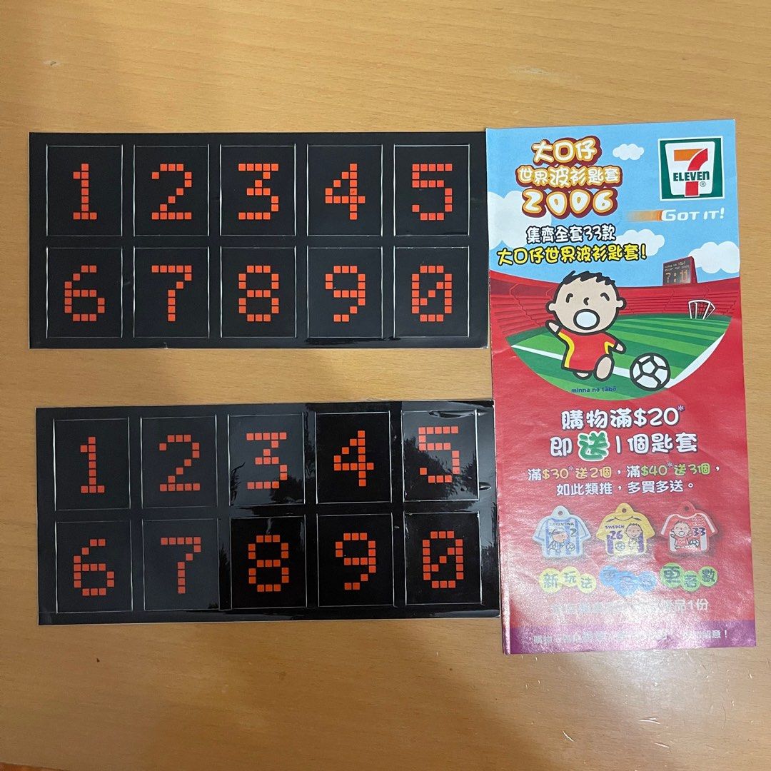 7-11 2006 大口仔 世界盃 世界波衫匙套 （分類：郵票及印刷品）位於 Hong Kong。 由 missiek_lareve 提交（商品編號 1226034434，圖片 3）。簡介： 新舊如圖，價錢可議 介意者請三思 港島 / 將軍澳綫面交。