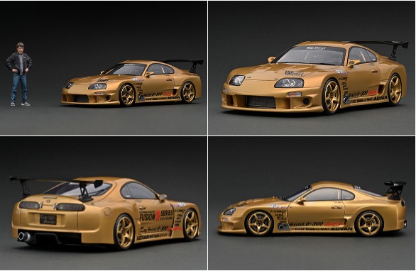 IG2484 1/18 TOP SECRET GT300 Supra (JZA80) Gold With Mr