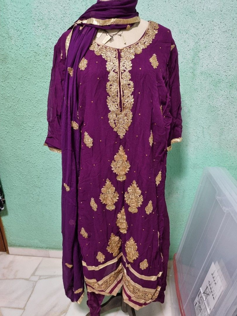 Almost new purple pretty punjabi suit Women s Fashion Dresses