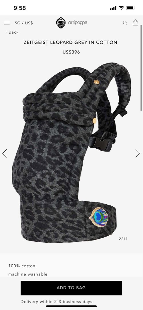 Artipoppe designer baby carrier, Babies & Kids, Going Out, Carriers