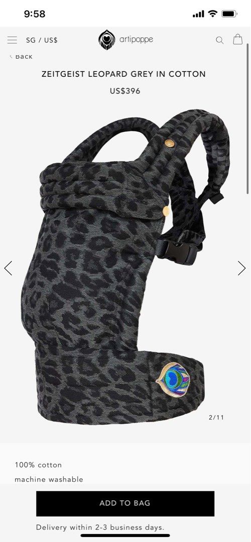 Artipoppe designer baby carrier, Babies & Kids, Going Out, Carriers & Slings on Carousell