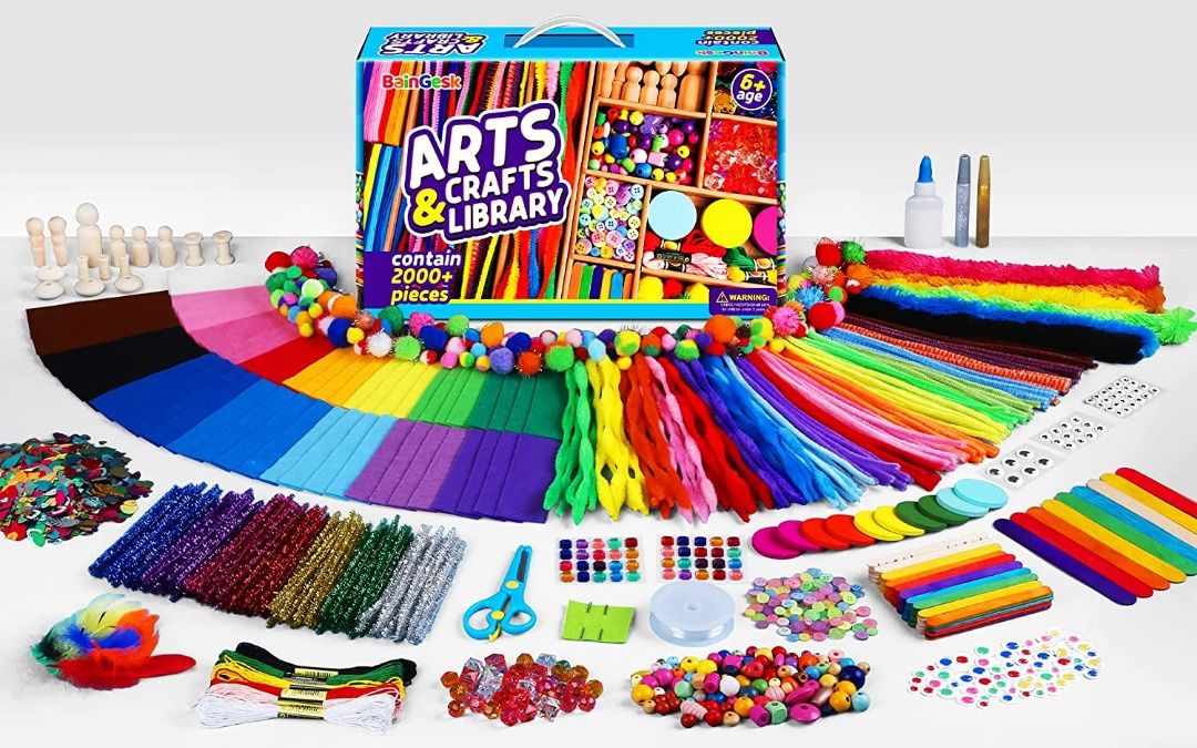  Arts and Crafts Supplies for Kids, 2000+ Piece Craft