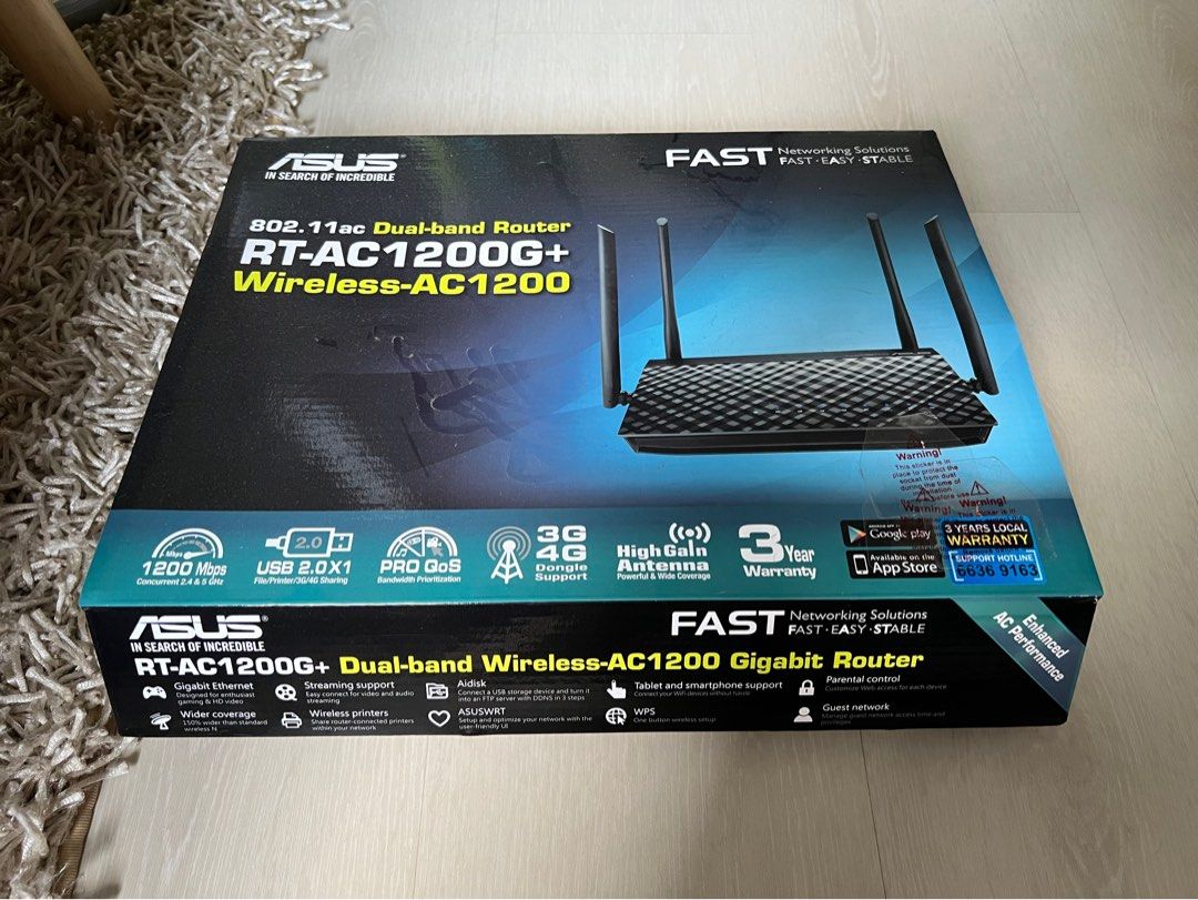 ASUS RT-AC1200G+ Router, Computers & Tech, Parts & Accessories ...