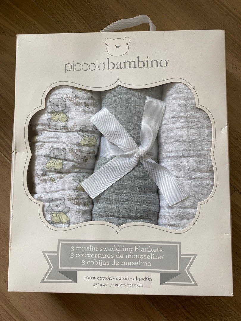 Piccolo Bambino Baby Swaddle muslin