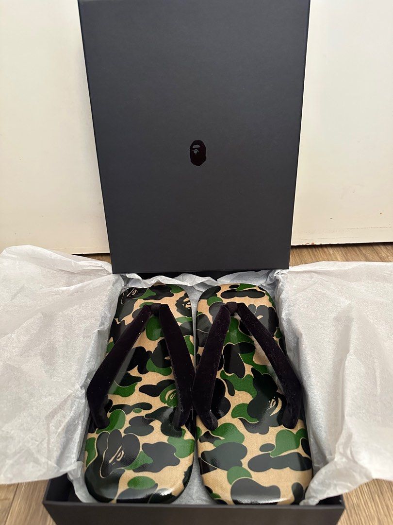 Bape Ape ABC Camo Japanese Sandals (M 25 - 27cm), 男裝, 鞋, 便服鞋 