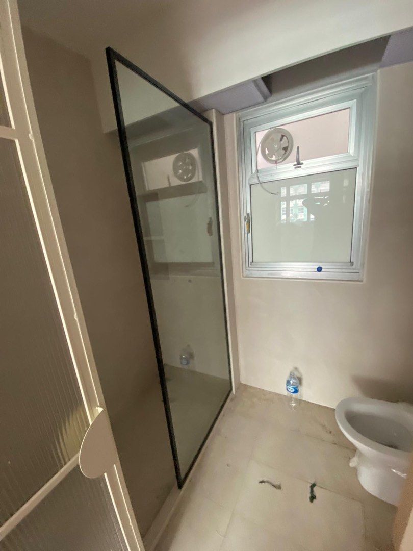 Bathroom window / glass / mirror / partition / panels / shower screen ...