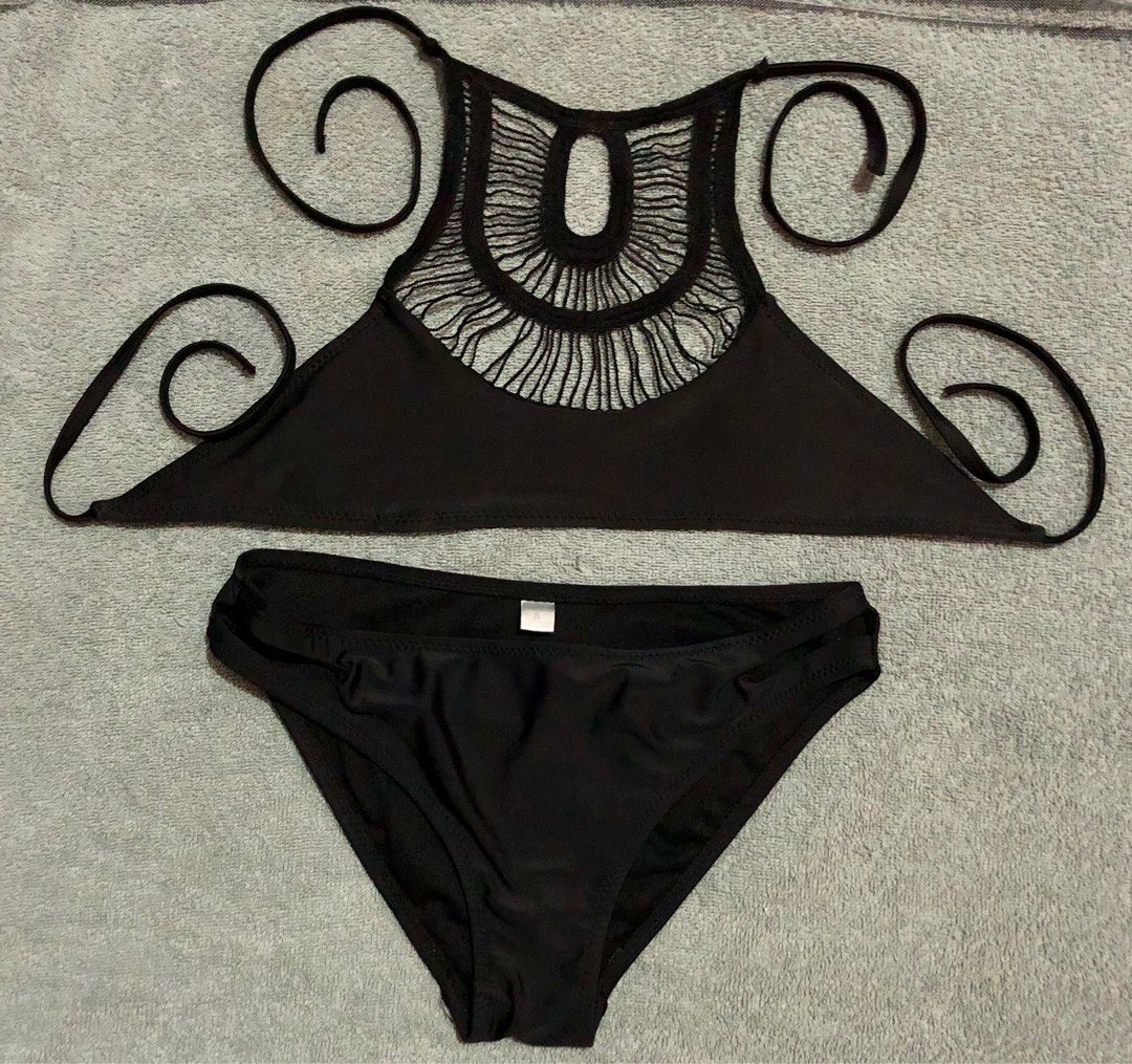 Black Bikini for Flat chested sized XS, Women's Fashion, Swimwear