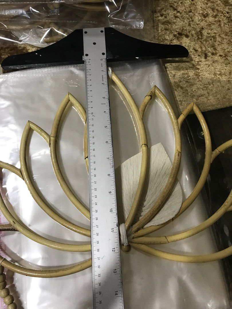 Boho lotus cane wall hanging, Furniture & Home Living, Home Decor, Wall