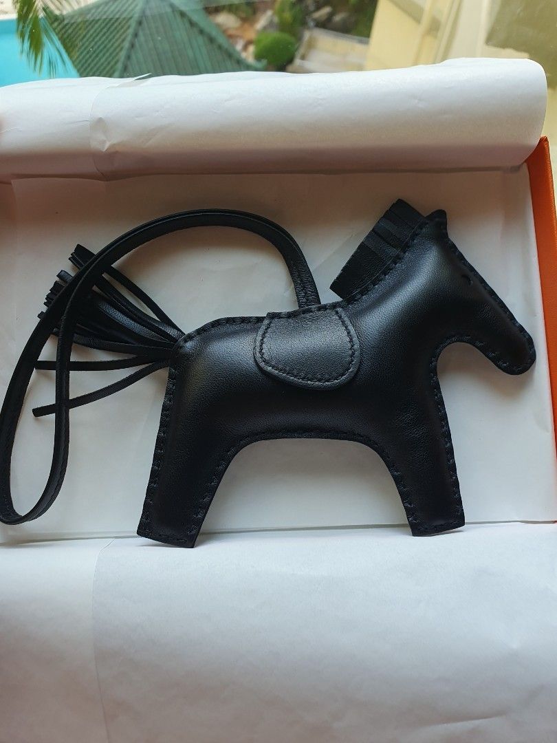 BRAND NEW Hermes Rodeo MM So Black horse accessory charm for any hermes  birkin, kelly, picotin, bolide bag