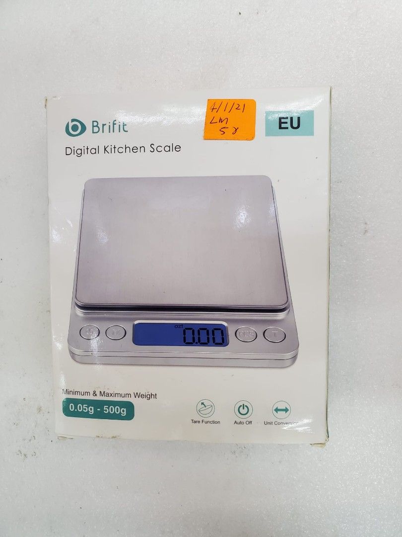 BRIFIT Digital Scale [Pocket Kitchen Scale] 500 g/ 0.01 g 