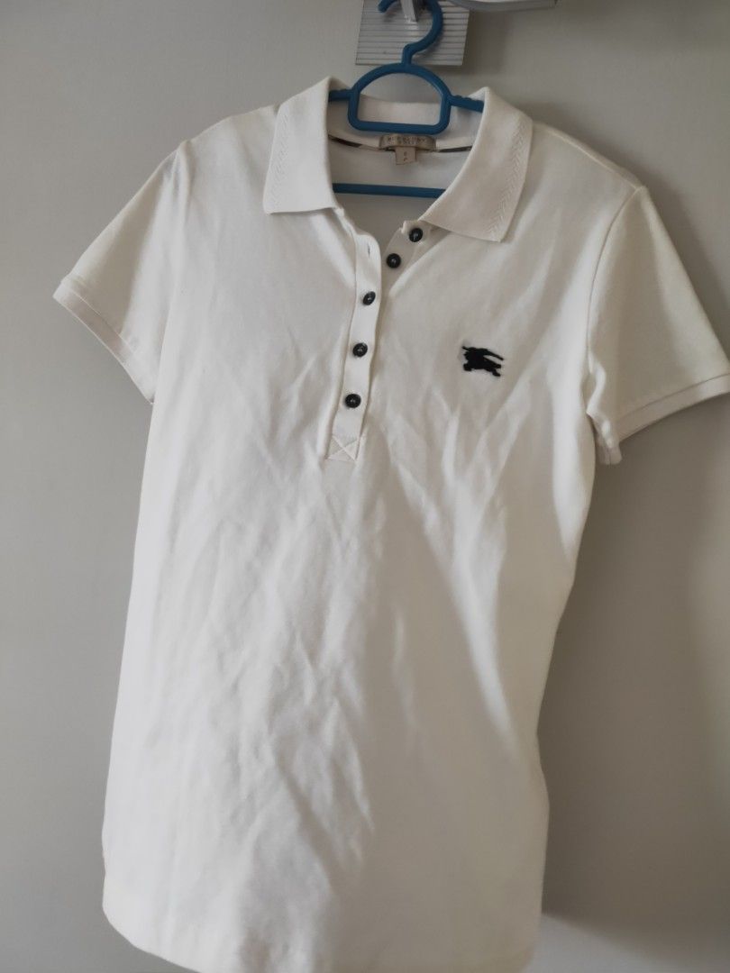 Burberry metal logo polo clearance