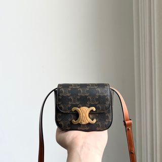 Celine Triomphe Mini Signature Print Handbag