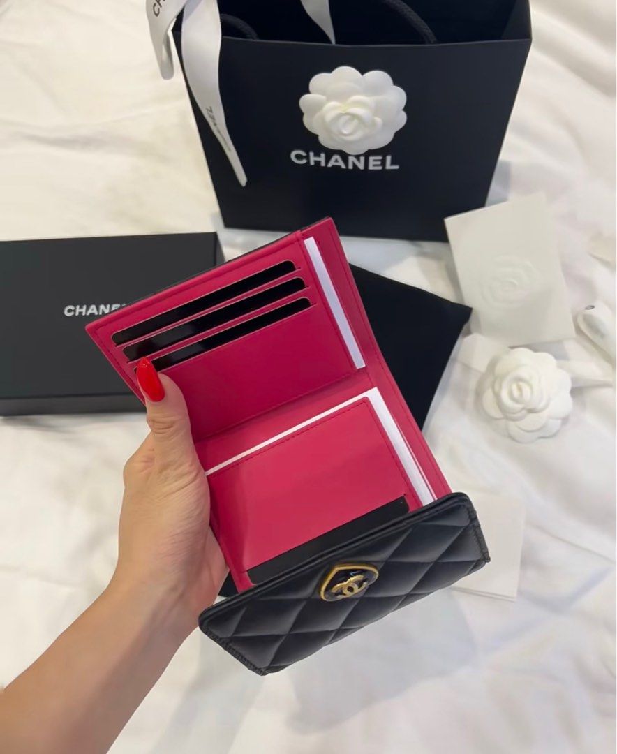 Chanel 23s heart flap wallet, Luxury, Bags & Wallets on Carousell