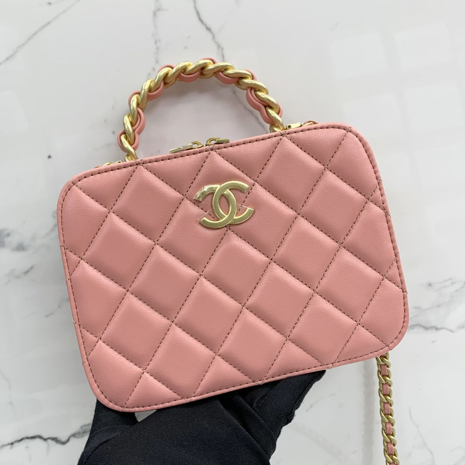 Discounted* Chanel As3318 Lambskin Small Pink Vanity Case Shoulder Bag  227028899 Al, Luxury, Bags & Wallets On Carousell