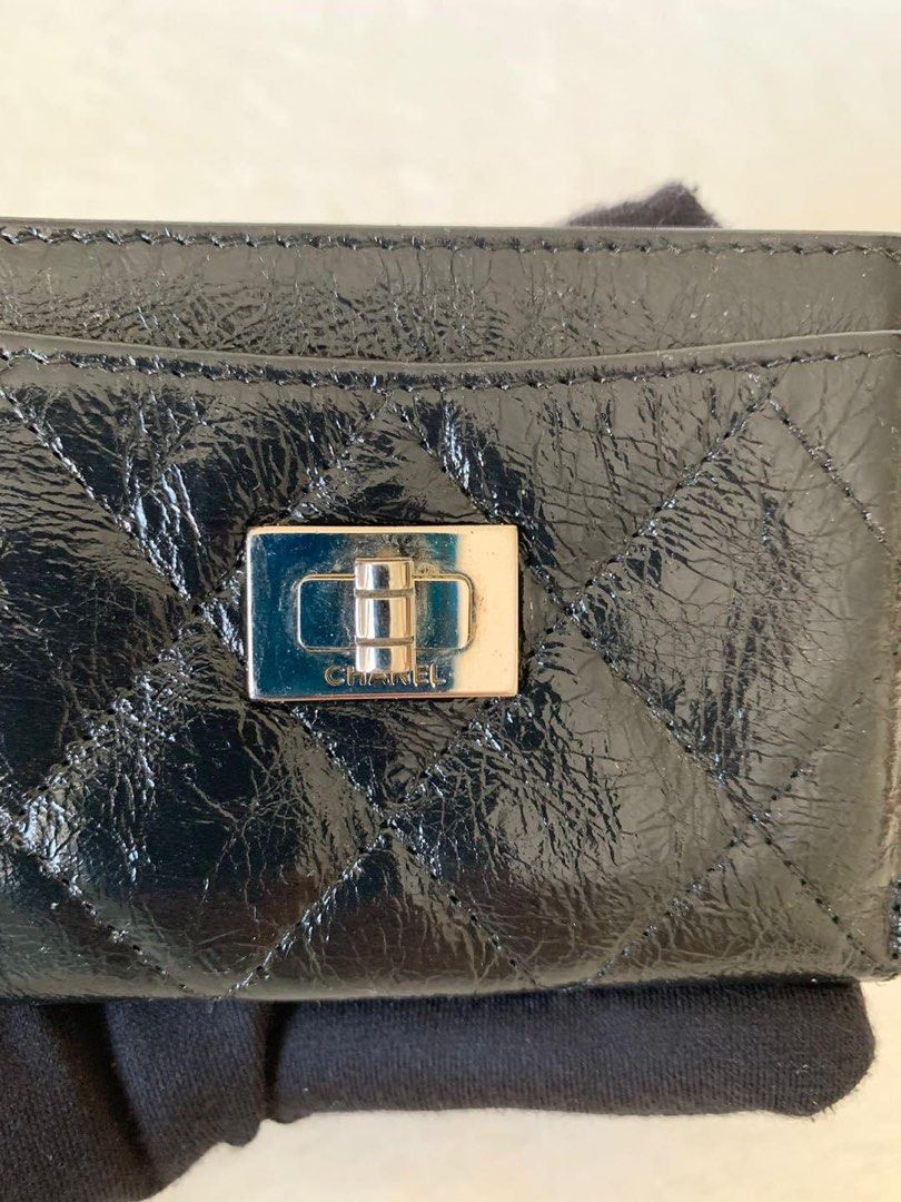 Chanel Reissue 2.55 Cardholder (Category: Luxury Bags & Wallets) located in Manila. Submitted by bagislifeshop (Listing ID 1225940705, Image 2). Description: ▪️Chanel Reissue 2.55 Cardholder▪️ ☑️Available in Pampanga ✅Series 11 ✅Condition: 8.8/10 ✅Material: Lambskin leather ✅Colour: Recoloured from silver to black ✅Inclusions: Hologram sticker intact .