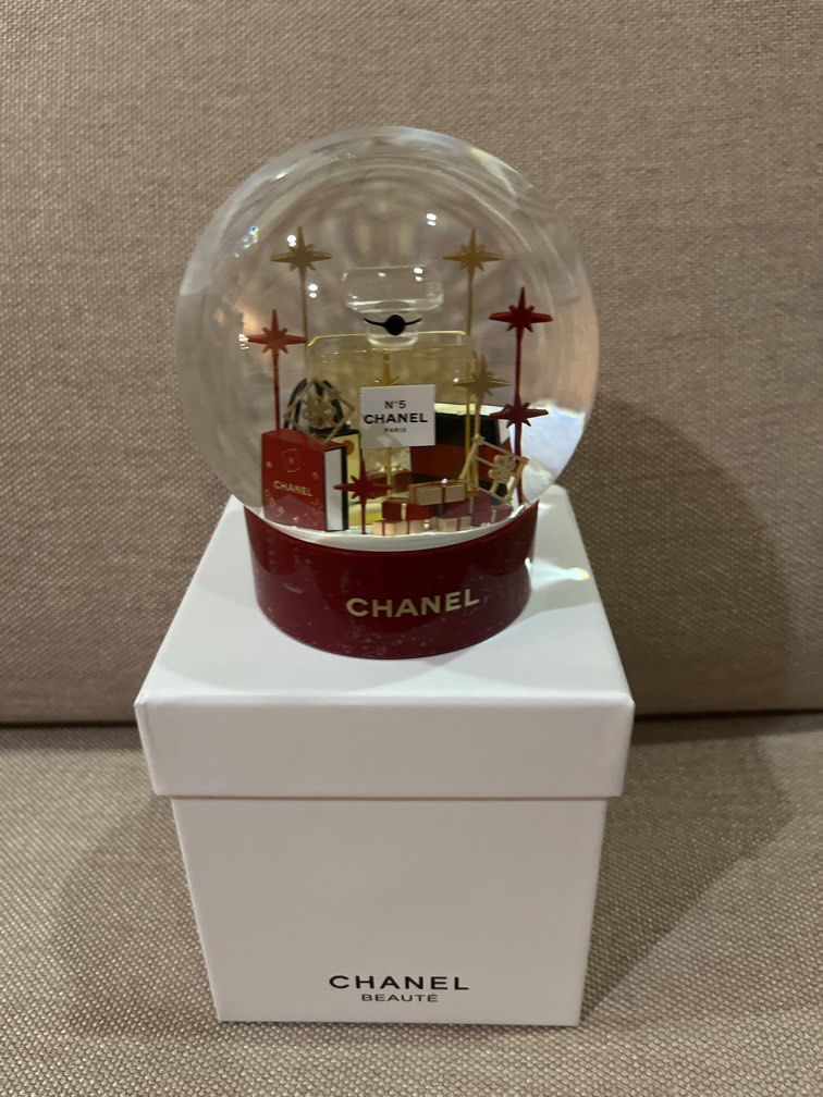 Chanel Snow Globe, Red Base, New in Box GA001