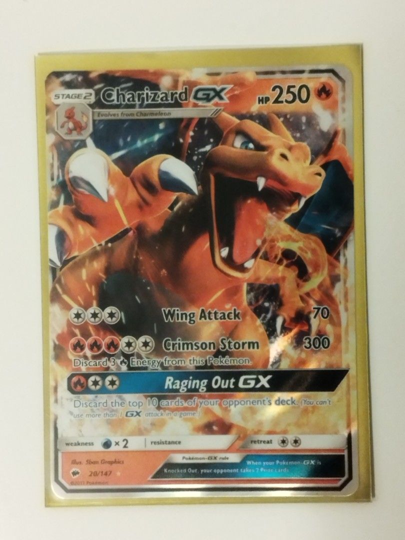 Charizard GX 20/147 Pokemon Card PTCG, 興趣及遊戲, 玩具 &amp; 遊戲類 - Carousell