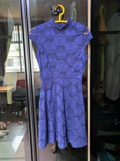 Cheongsam biru modern chic simple