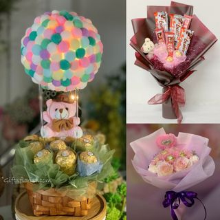 Cool balloon chocolate bouquet ideas 