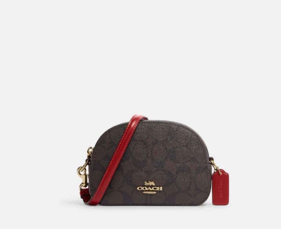 Coach Mini Serena Crossbody in Signature Canvas Women s Fashion Bags Wallets Cross body Bags on Carousell