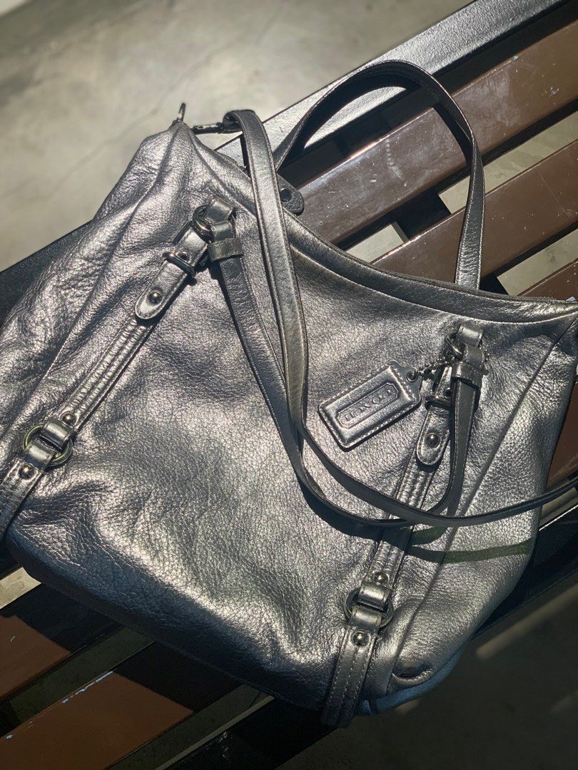 Coach 2025 silver wristlet