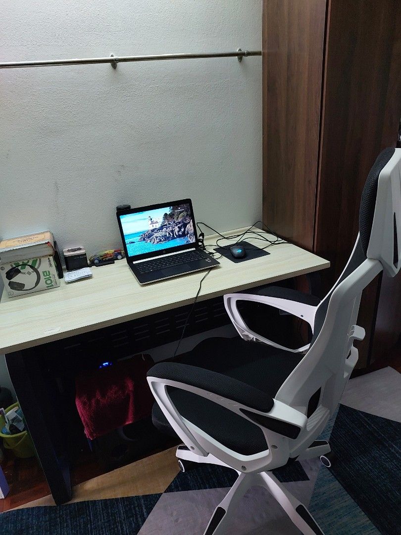 Computer table with chair, Furniture & Home Living, Furniture, Tables