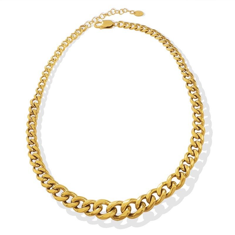 Cuban gold necklace hip hop rapper gold chain thick golden chain