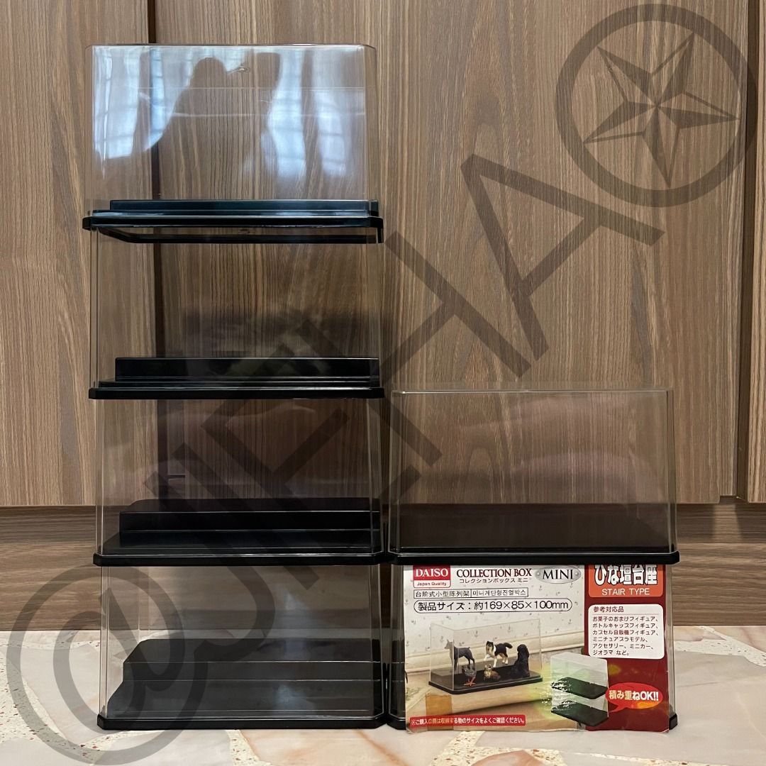 Daiso Collection Box Total of 6 Mini Flat Type (1 used) and Stairs