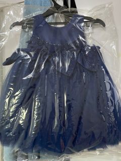 dress pesta anak warna navy gaun party gown kid