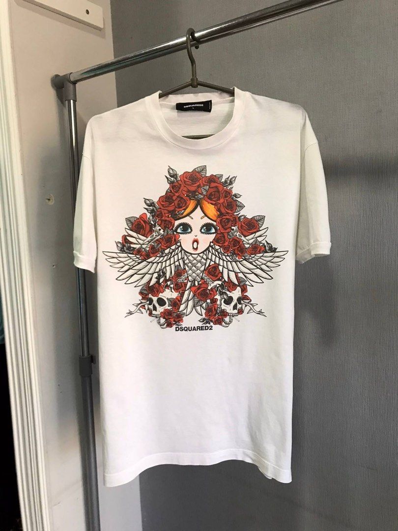 Dsquared2 t shirt men s rose tee skull