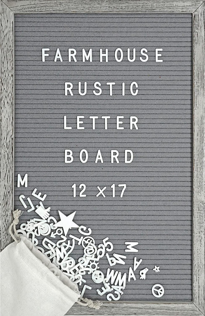 Felt Letter Board with Letters and Numbers 12x17 Inch First Day of