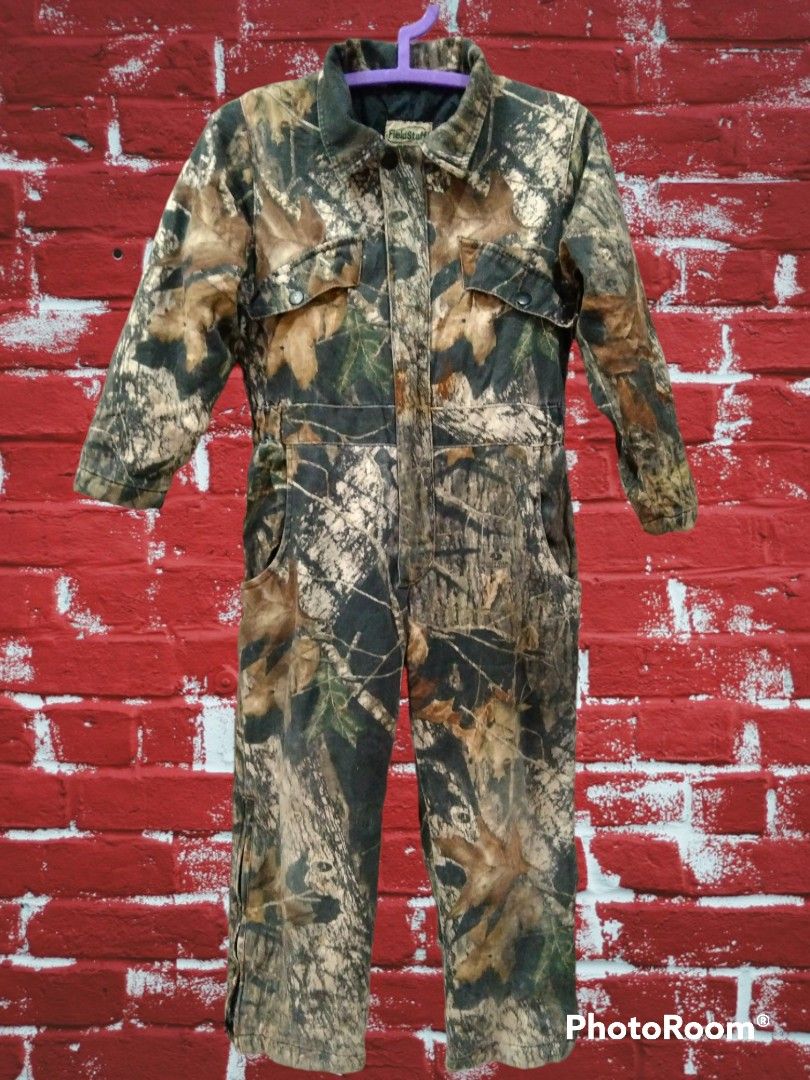 Fieldstaff camo hunting realtree coveralls kids, Men's Fashion, Coats