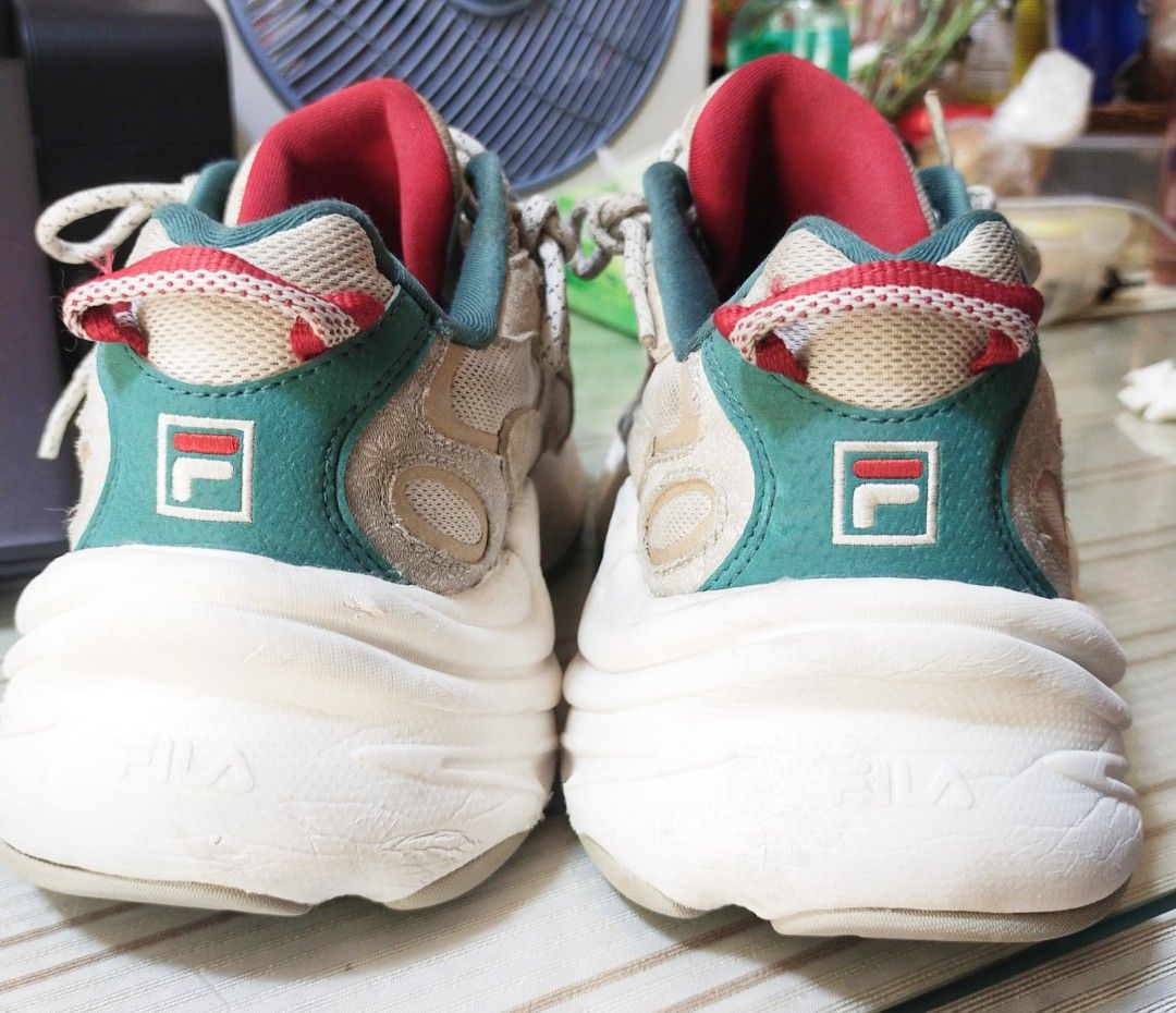 Fila white green red shop